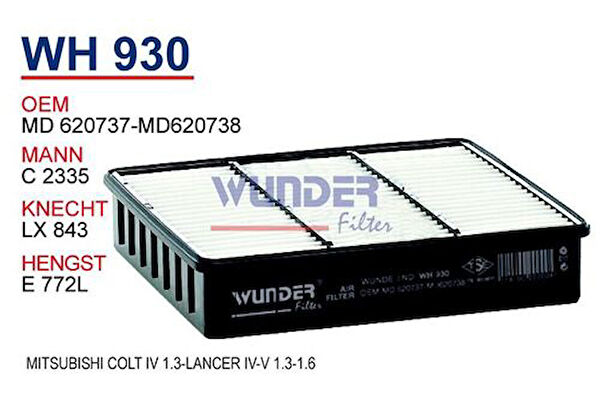 Wunder Hava Filtreleri