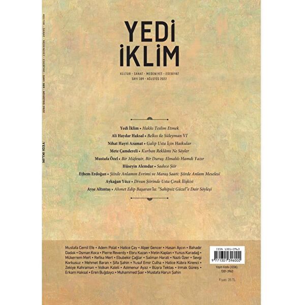 Yedi İklim Yayınevi Dergiler