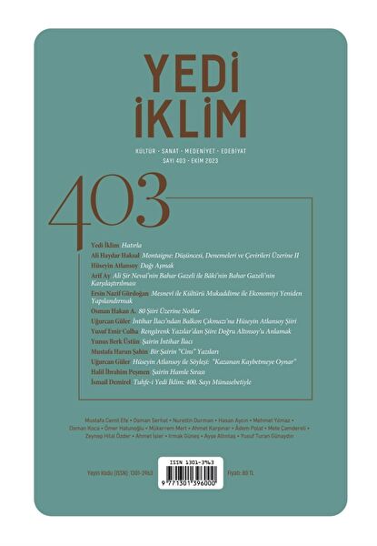 Yedi İklim Yayınevi Dergiler