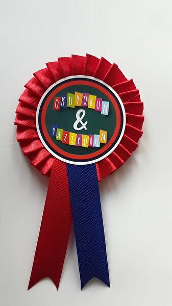 Saten Kokart Rozet Broş, Yaka İğnesi, Rozet