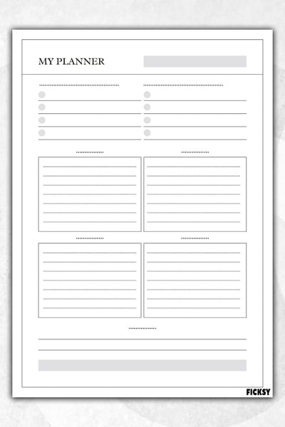 Ficksy Defter, Ajanda