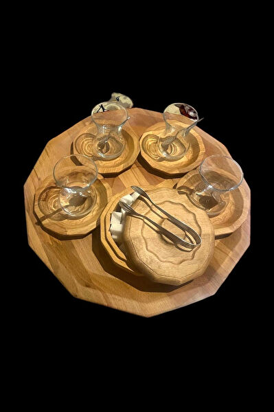 Ayd ahşap Çay Bardağı, Tabağı, Takımı