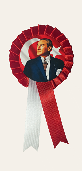 Saten Kokart Rozet Broş, Yaka İğnesi, Rozet