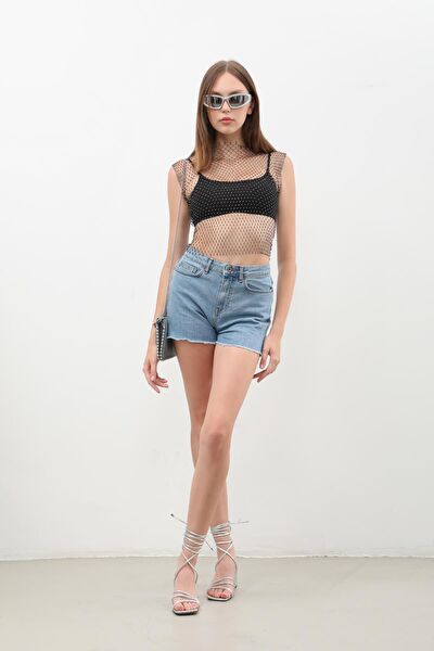 Blue White Kadın Şort, Bermuda, Kapri