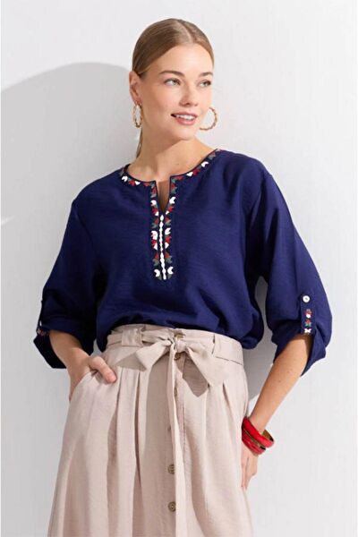 Desen Triko Kadın Gömlek