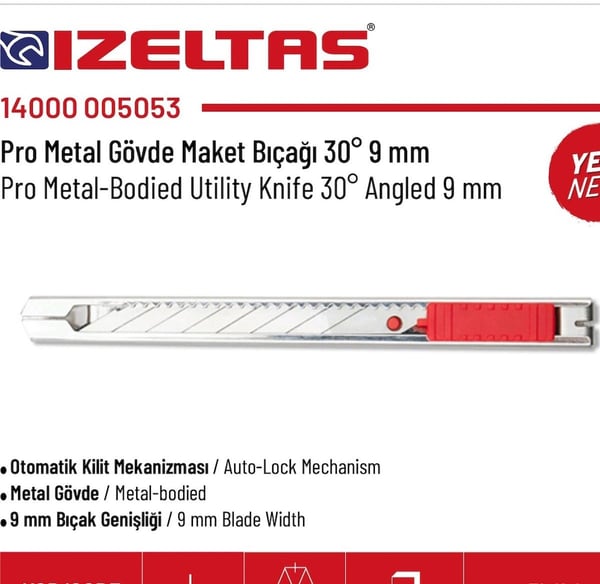 İZELTAŞ Maket Bıçağı