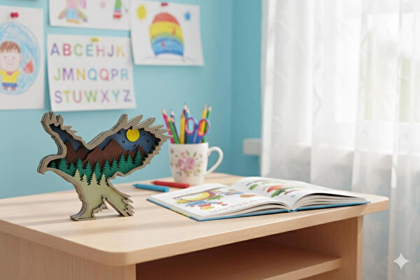 woodvia Dekoratif Obje, Biblo, Figür