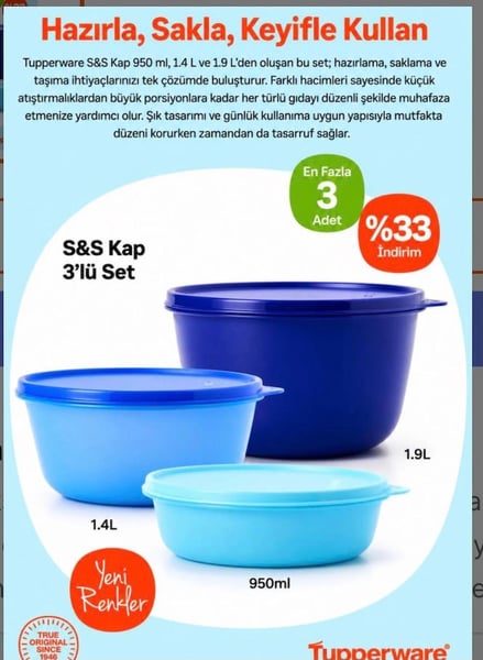 Tupperware Sefertası