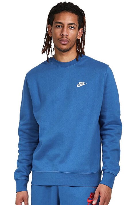 Nike Sportswear Club French Terry Crew Erkek Sweatshirts Mavi Fiyatlar ve Modelleri Pazarama