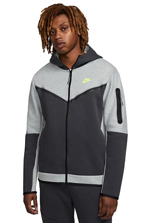 Nike Sportswear Tech Fleece Full Zip Hoodie Fermuarl Kapu onlu Sweatshirt Siyah Gri Fiyatlar ve Modelleri Pazarama