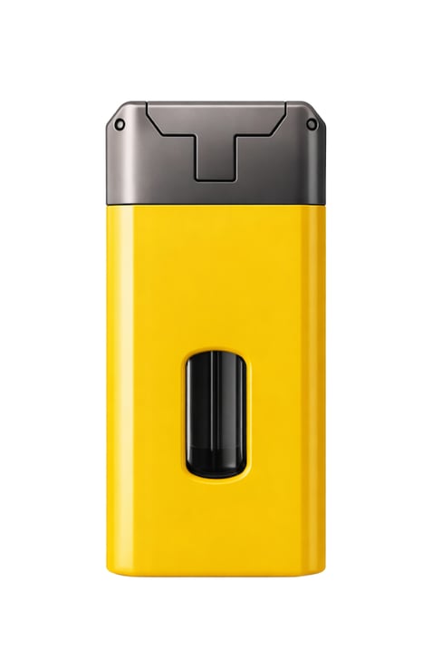 Parmida Çift Torch Pürmüz Dahili V Kesicili Sarı - Gunmetal Metal
