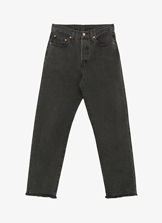 Levis Normal Bel Straight Paca Regular Fit Siyah Kad n Denim Pantolon 501 CROP LOCAL TR GET OFF MY CLOUD