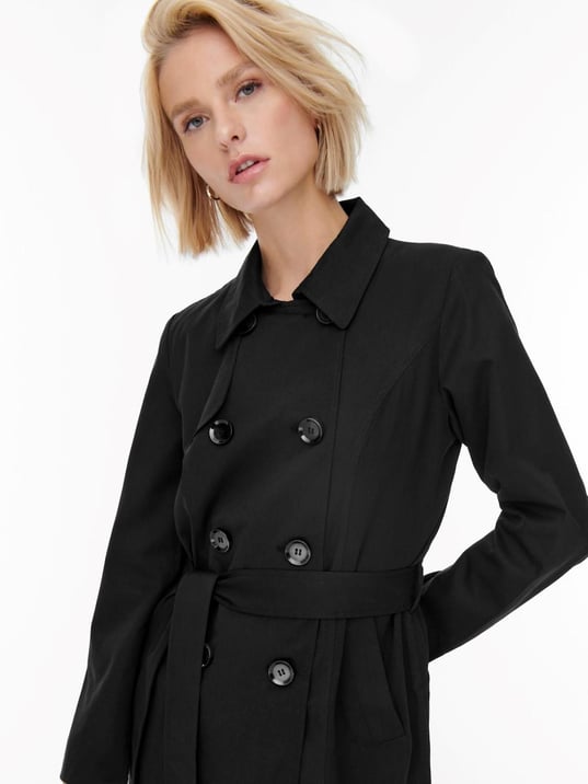 Trenchcoat ONLVALERIE OTW Noos Femme - Long, 100% Polyester, Ceinturé, Style Classique