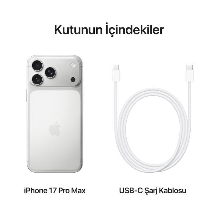Apple iPhone 17 Pro Max 512 GB Gümüş Cep Telefonu (Apple Türkiye