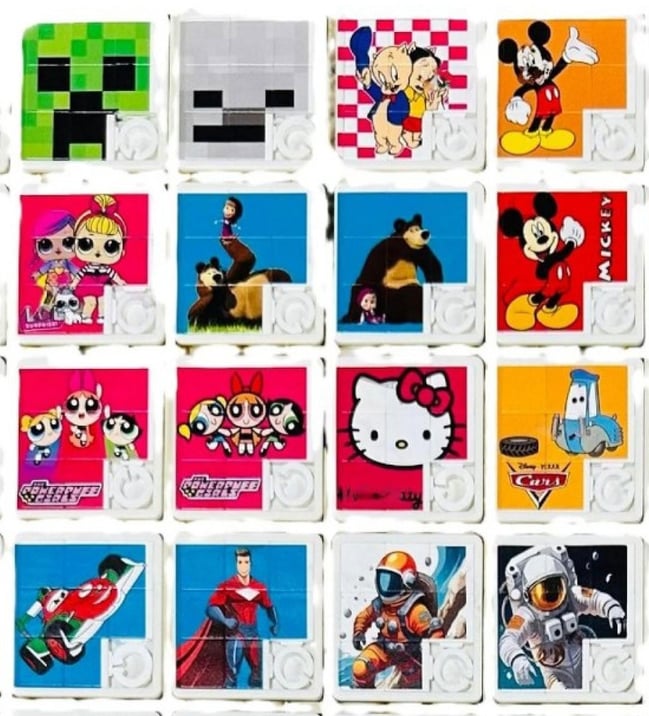 2 Adet) Kaydırmalı Yapboz 9 Bölümlü Çocuk Puzzle Fiyatları ve