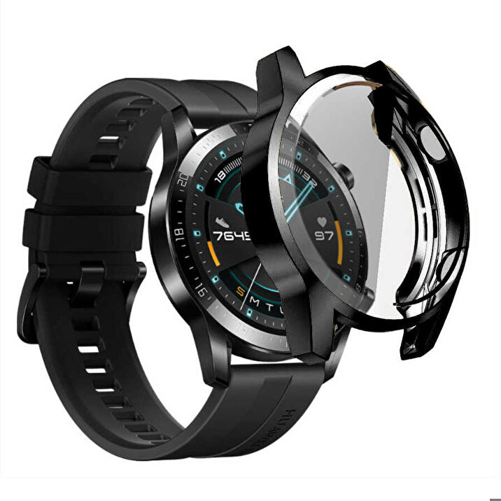 Huawei GT2 46 Mm Kasa Koruyucu Silikon Darbe Emici Tam Koruma Silikon Ekran Koruyucu Gard 02 Siyah Fiyatlar ve Modelleri Pazarama