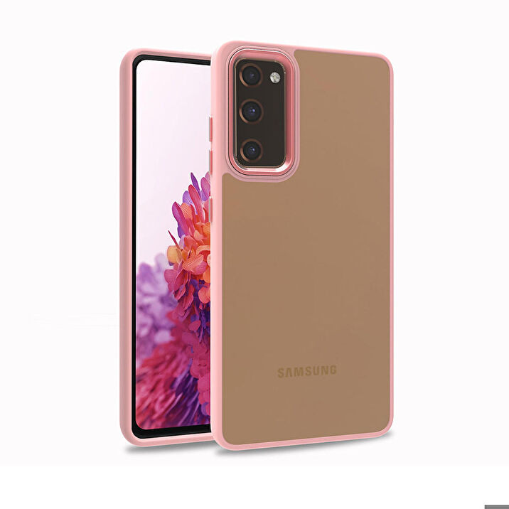 Galaxy S20 FE Uyumlu Zore Flora Kapak Rose Gold