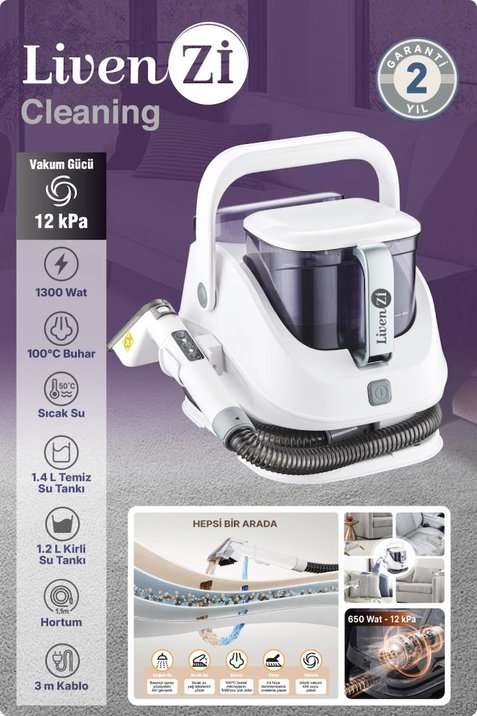 Livenzi JJB-747-A Buharlı Koltuk Halı Yıkama Ve Leke Çıkartma
