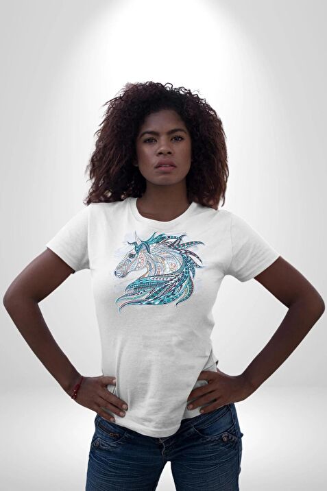 At Mandala Kafas Kad n Erkek Unisex Beyaz Organik Bask l T Shirt Penye Yuksek Kalite Fiyatlar ve Modelleri Pazarama