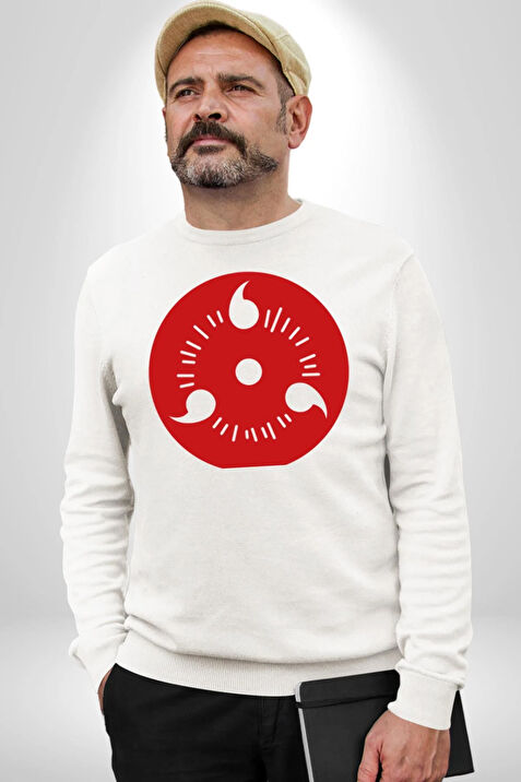 Naruto Shippuden Sasuke Sharingan Kad n Erkek Beyaz Sweatshirt Fiyatlar ve Modelleri Pazarama