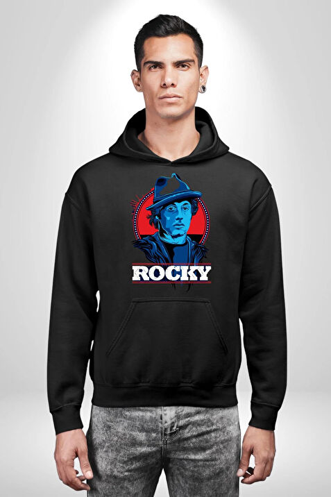 Rocky Film Sersi Kad n Erkek Siyah Kapu onlu Sweatshirt Hoodie Fiyatlar ve Modelleri Pazarama