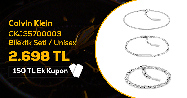 Calvin Klein CKJ35700003 Bileklik Seti / Unisex 2.698,00 TL+ 150TL Kupon