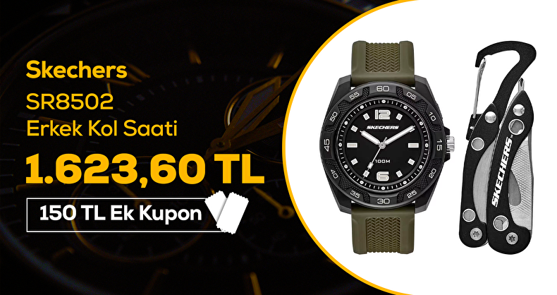 Skechers SR8502 Erkek Kol Saati 1.623,60 TL + 150TL Ek Kupon