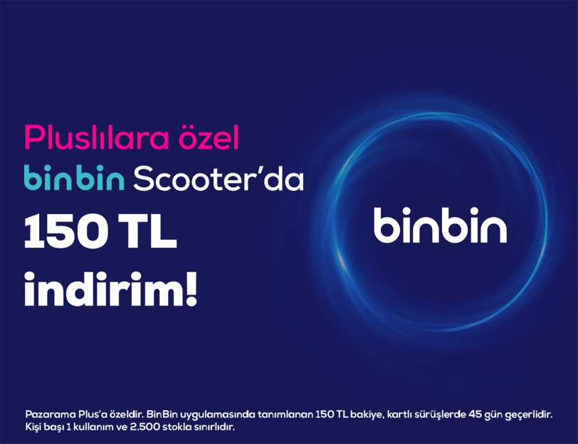 Pluslılara binbin Scooter'da 150 TL İndirim