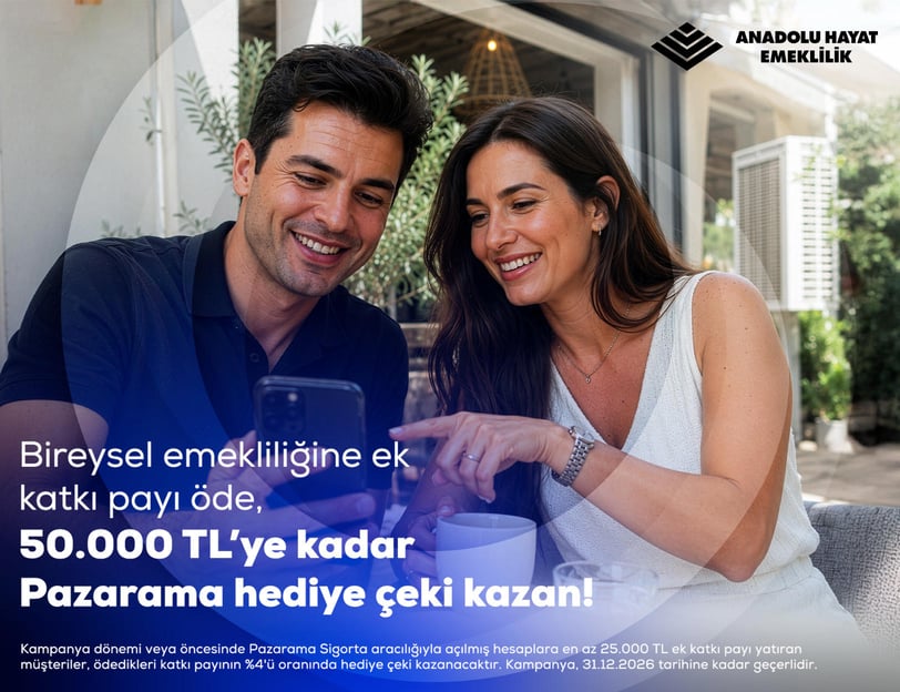 Bireysel Emeklilikte Ek Katkı Payı Öde 50.000 TL'ye kadar Hediye Çeki Kazan