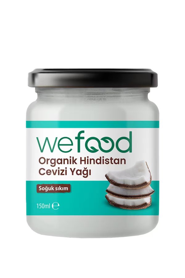 Wefood Organik Hindistan Cevizi Yağı 150 ml (Soğuk Sıkım) — Pazarama ürün görseli