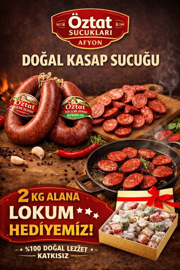 ÖZTAT SUCUKLARI 2 KĞ DOĞAL KASAP SUCUĞU + LOKUM — Pazarama ürün görseli