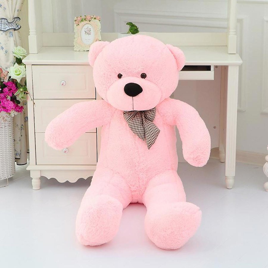 90 cm Papyonlu Peluş Ayıcık - % 100 YERLİ ürün görseli