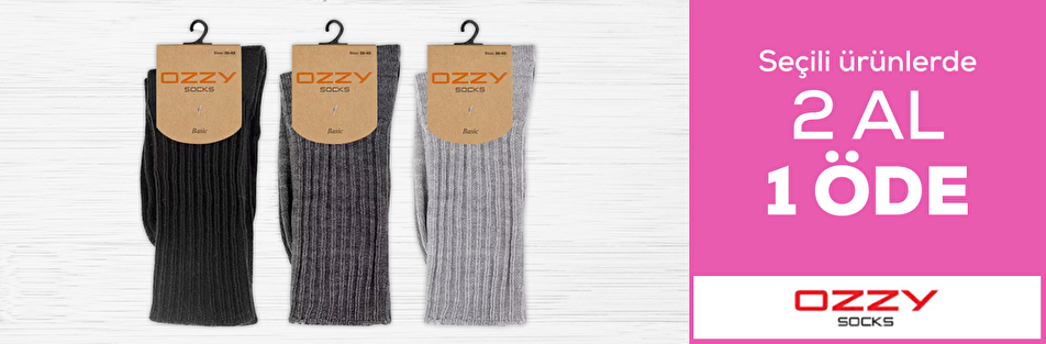 Ozzysocks tüm ürünlerde 2 al 1 öde