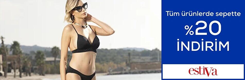 Estiva Mayo Bikini Pijama Tüm Ürünlerde %20 İndirim