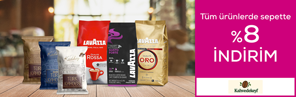 Kahvedekeyf  Tüm Ürünlerde Sepette %8 İndirim
