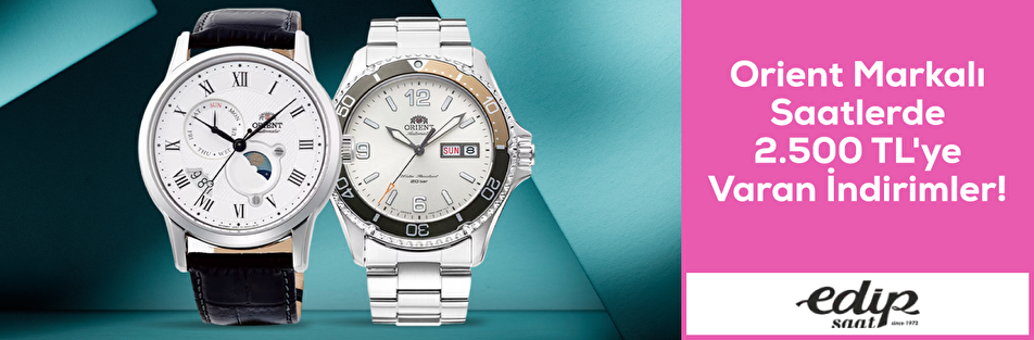 Orient markalı saatlerde 2.500TL ye varan İndirim
