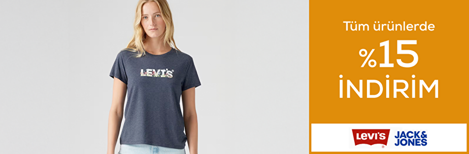 Levi's Jack Jones tüm ürünlerde %15 indirim