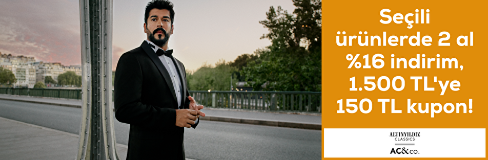 Altınyıldız Classics seçili ürünlerde 2 al %16 indirim ve 1500 TL'ye 150 TL Kupon!