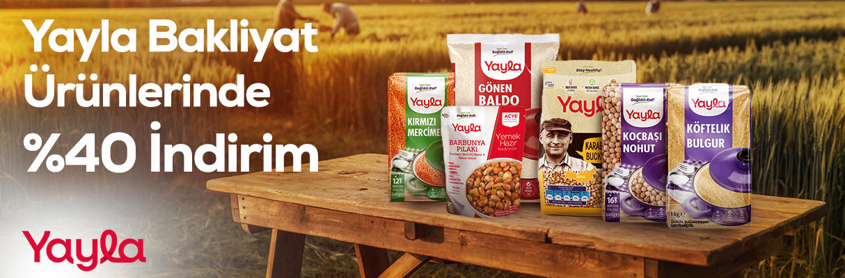 Yayla Bakliyat Ürünlerinde %40 İndirim