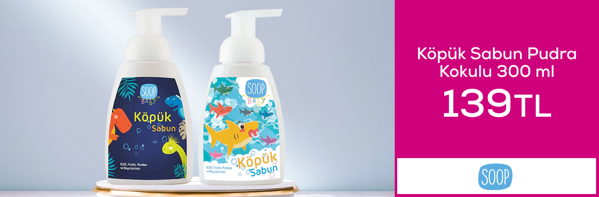 SOOP Bebek Köpük Sabun Pudra Kokulu 300 ML 139TL