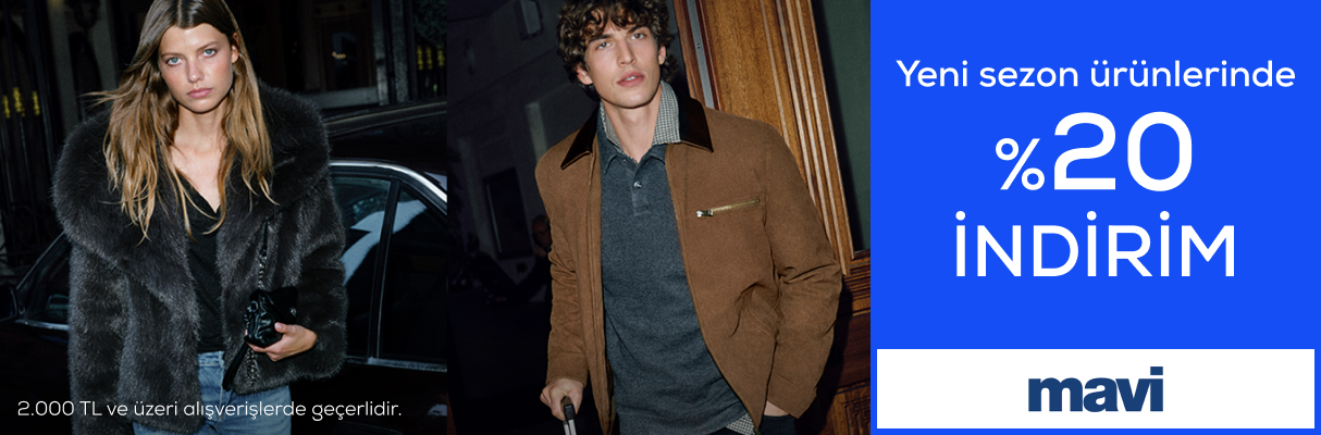 Mavi Yeni Sezon Ürünlerinde 2.000 TL ve üzerine %20 indirim