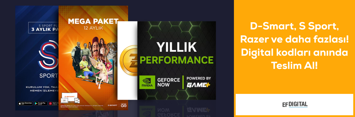 D-SMART S sports Razer Ve Daha fazlası Digital  Kodlarını  Anında Teslim AL