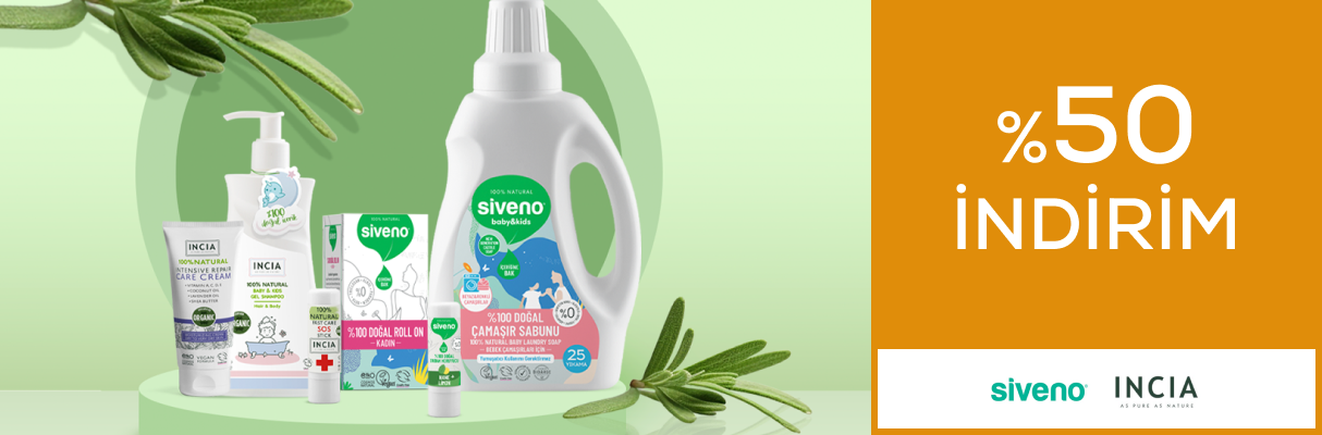 Siveno ve INCIA Ürünlerinde %50 İndirim