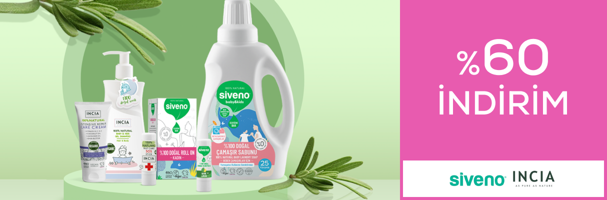 Siveno ve INCIA Ürünlerinde %60 İndirim