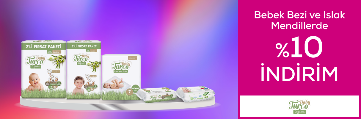 Baby Turco Bebek Bezi ve Islak Mendillerde %10 İndirim