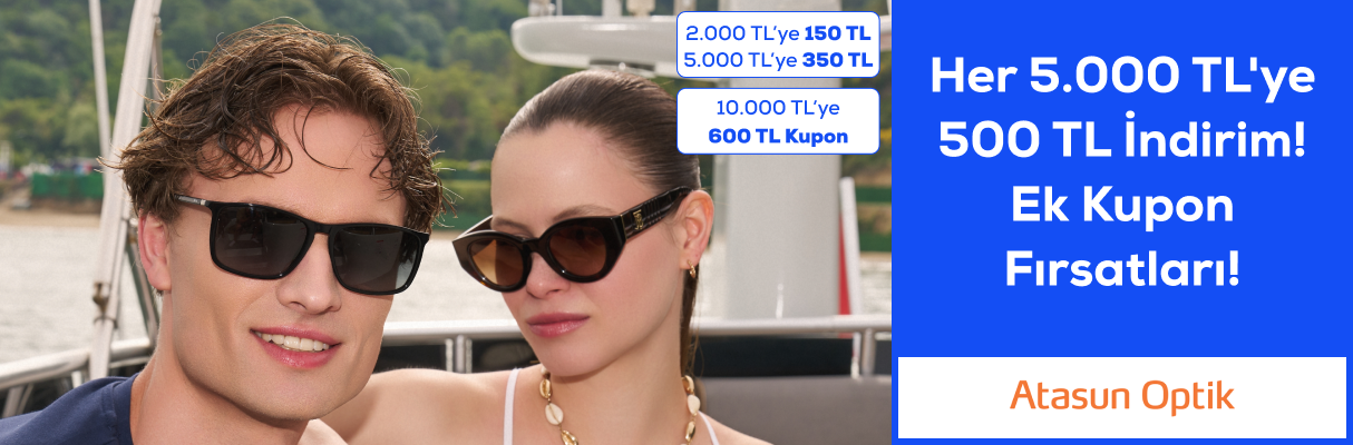 Atasun'da Her 5.000tl'ye 500TL İndirim! Ek Kupon Fırsatları